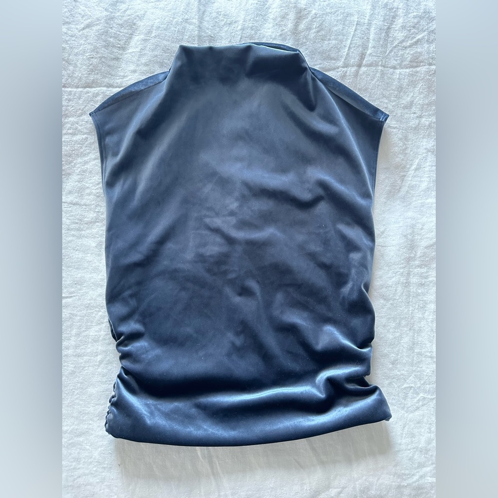 Abercrombie & Fitch Navy velvet top